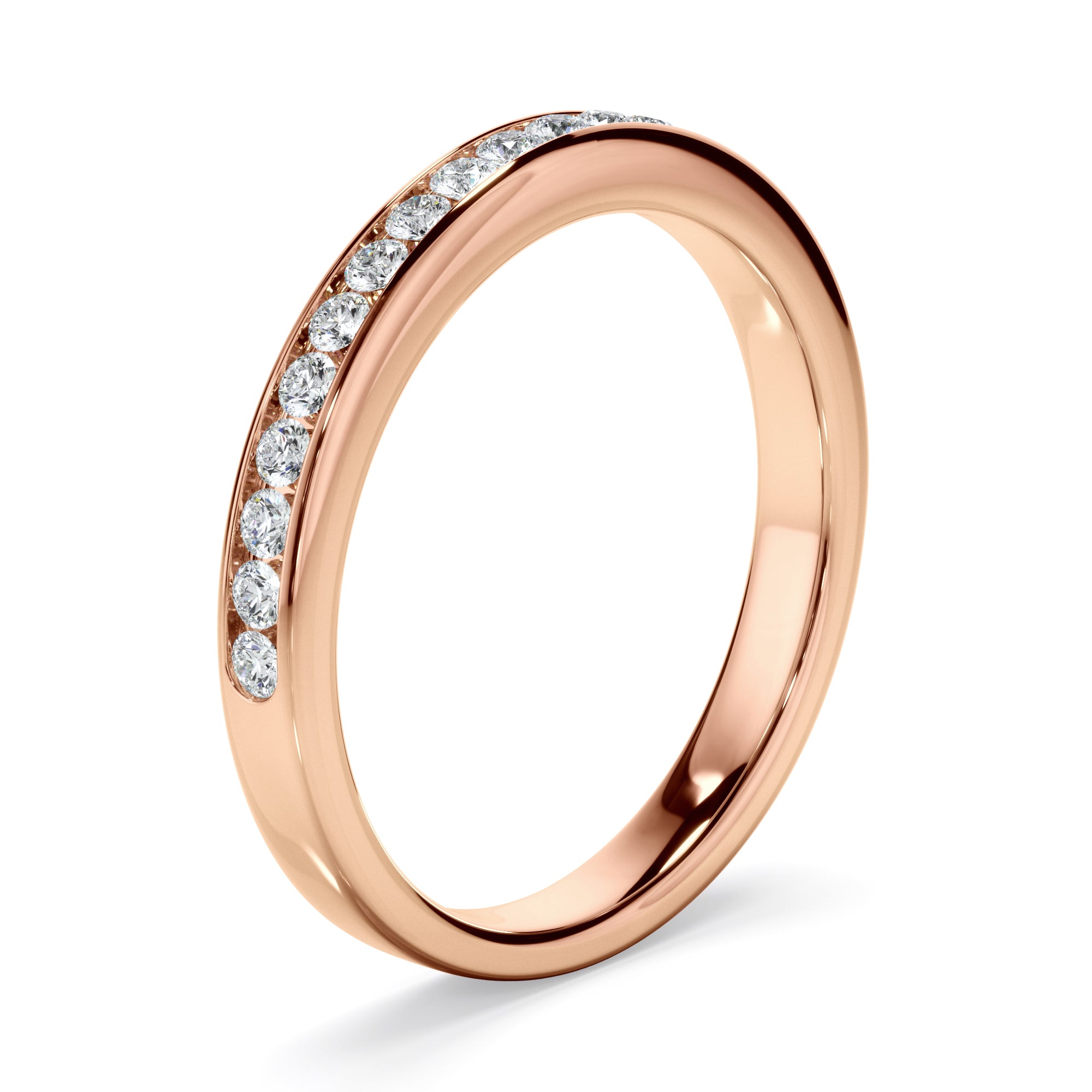 Leda - Diamond Channel Set Wedding Ring