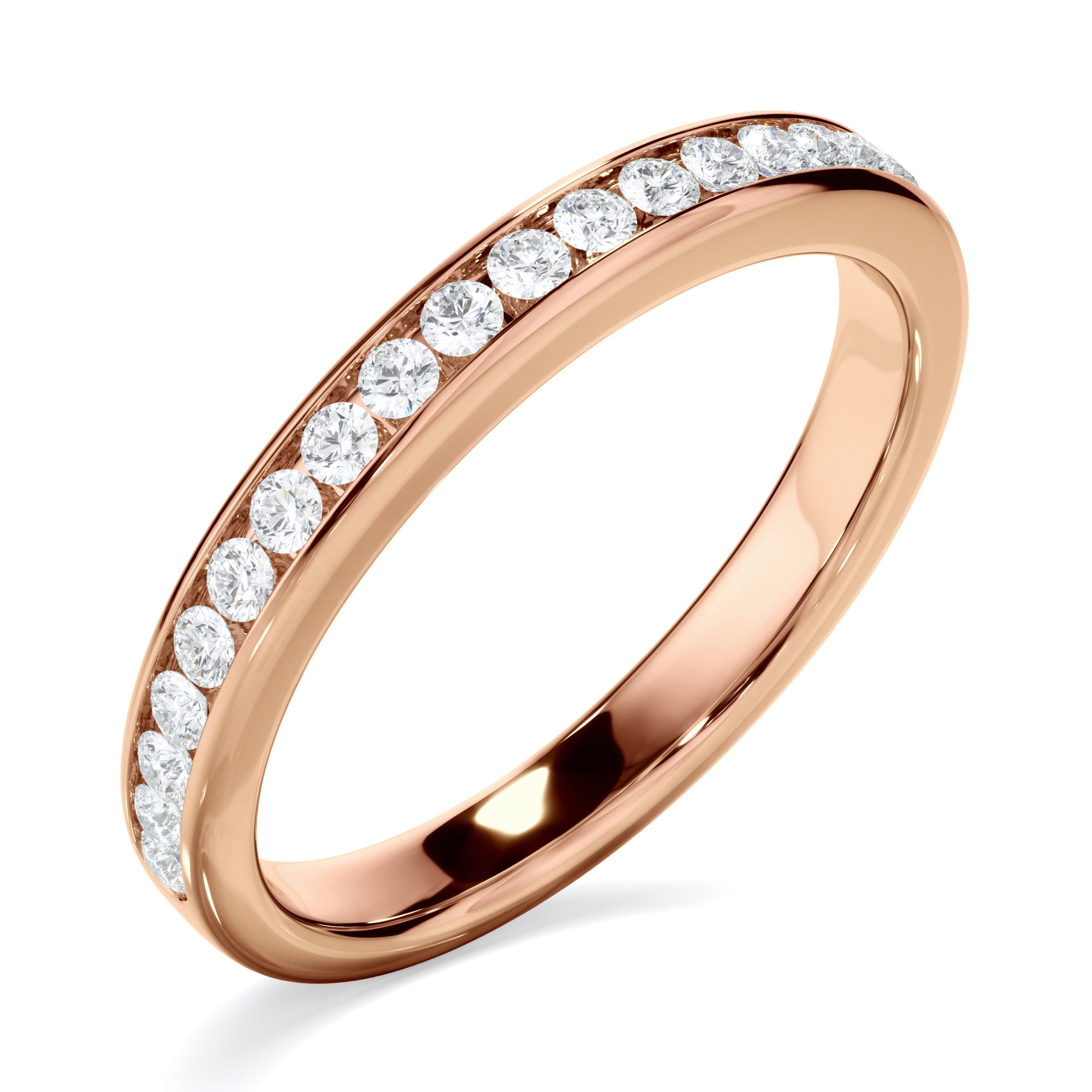 Leda - Diamond Channel Set Wedding Ring