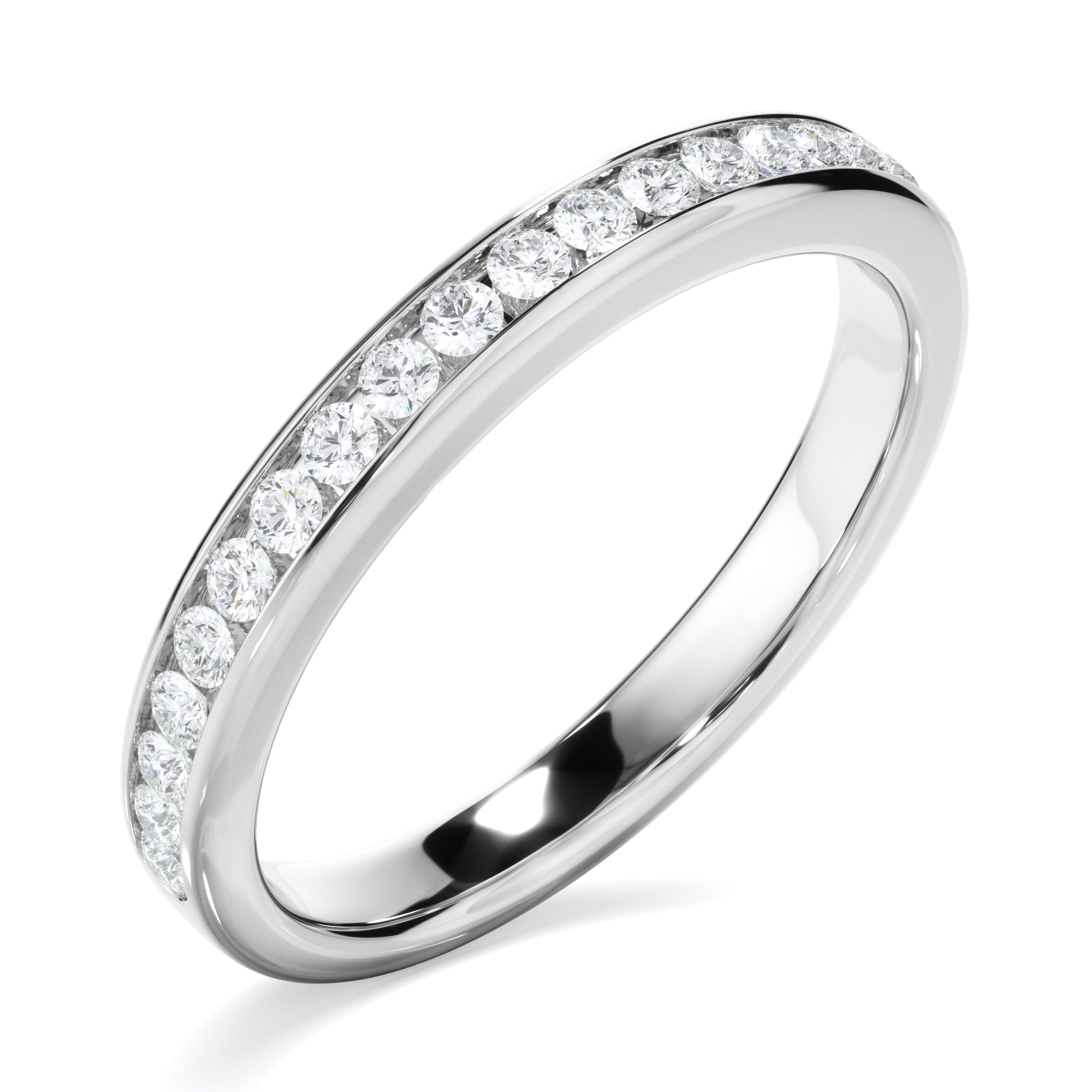 Leda - Diamond Channel Set Wedding Ring
