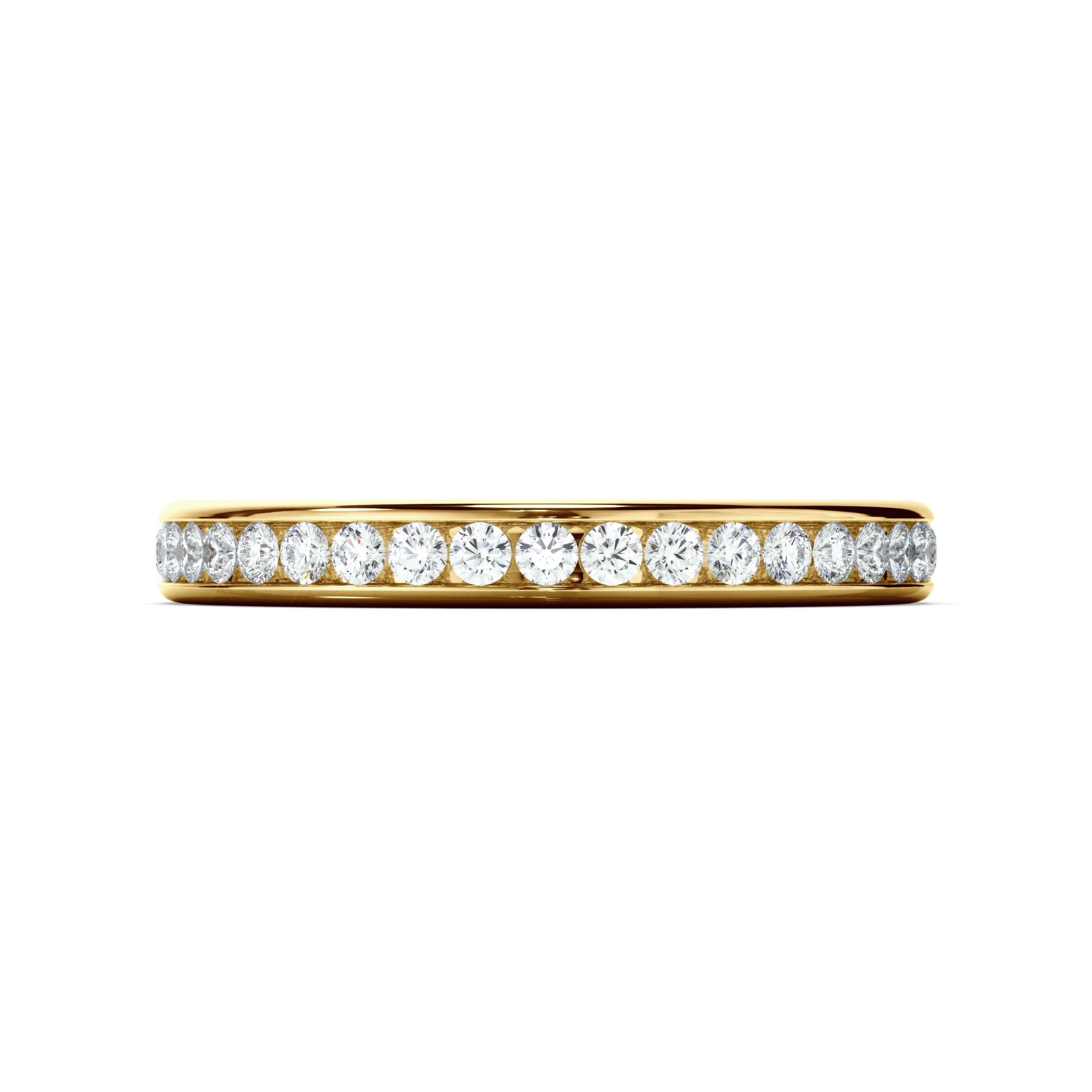 Leda - Diamond Channel Set Wedding Ring