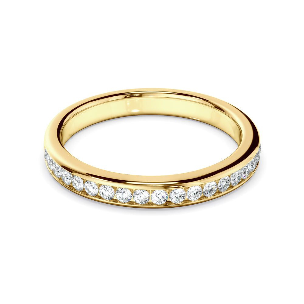 Leda - Diamond Channel Set Wedding Ring