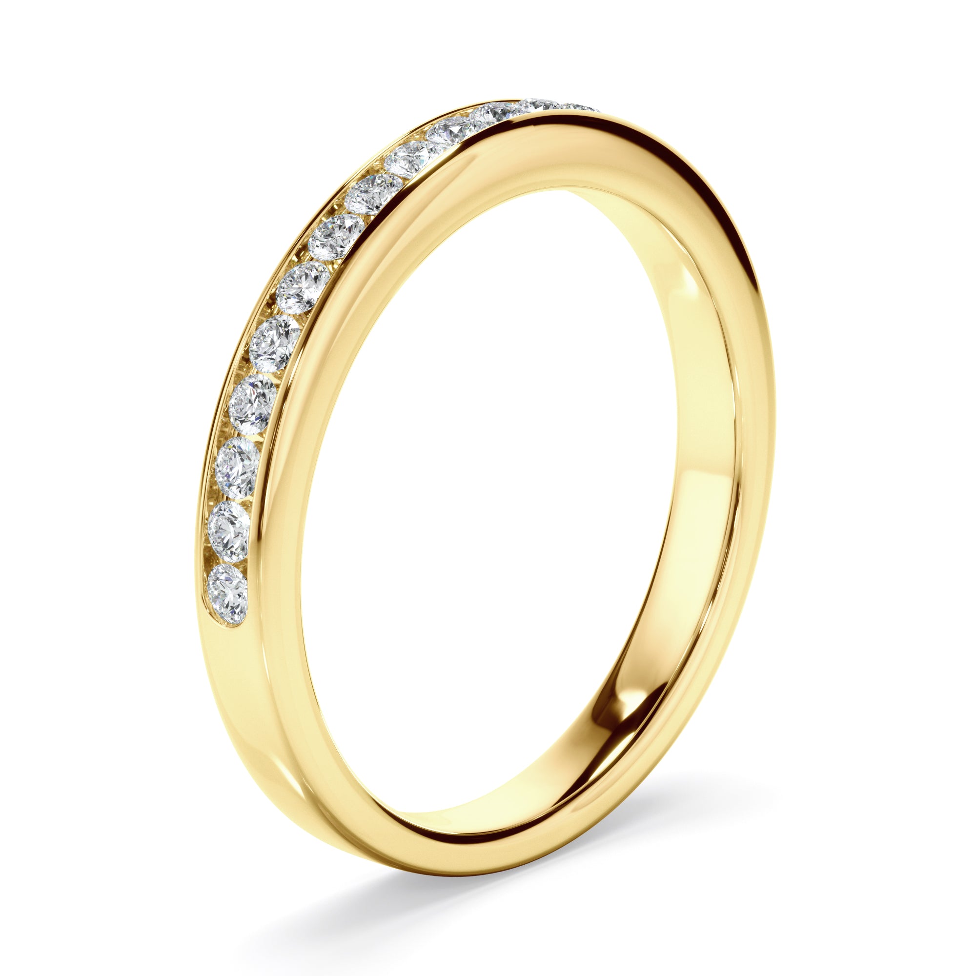 Leda - Diamond Channel Set Wedding Ring