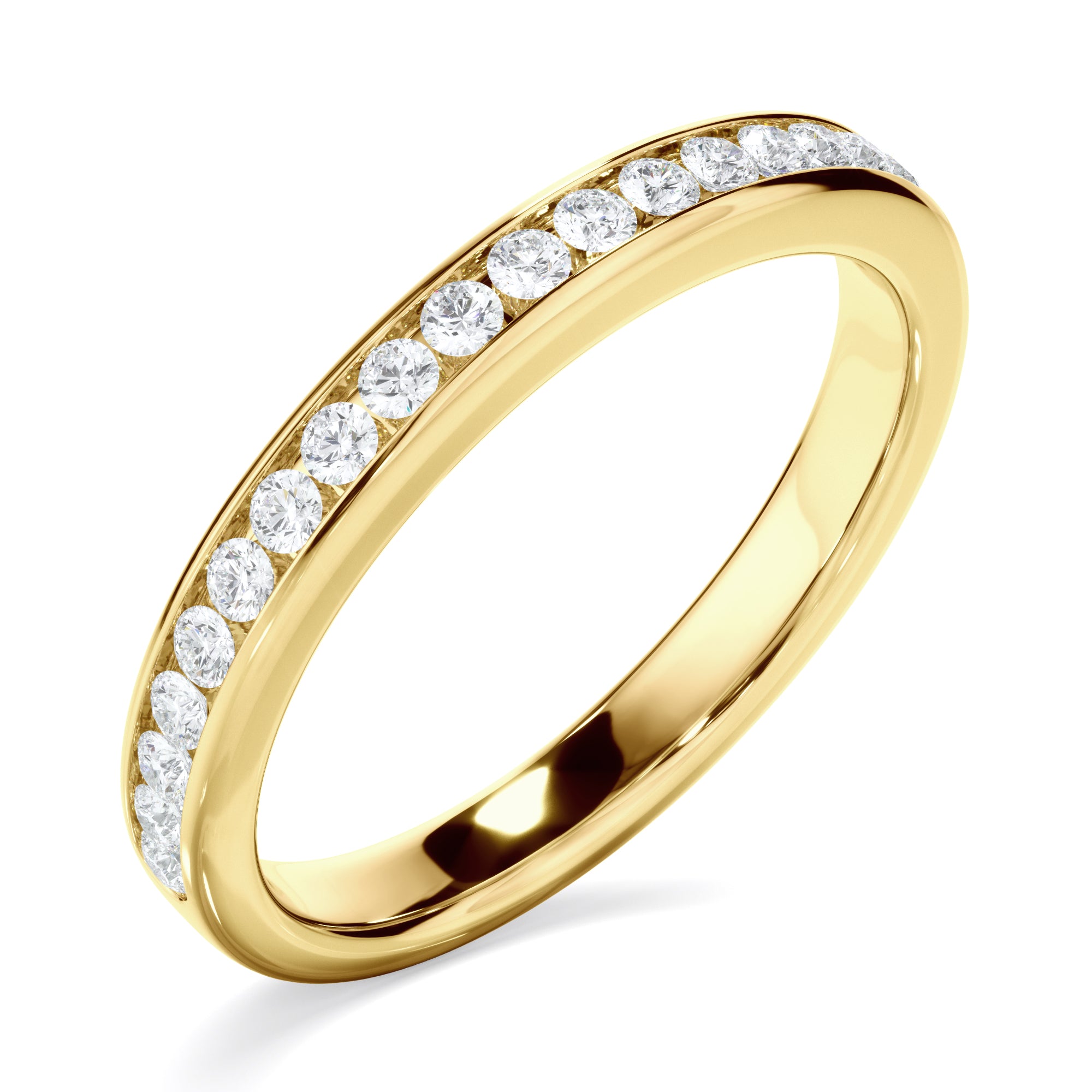 Leda - Diamond Channel Set Wedding Ring