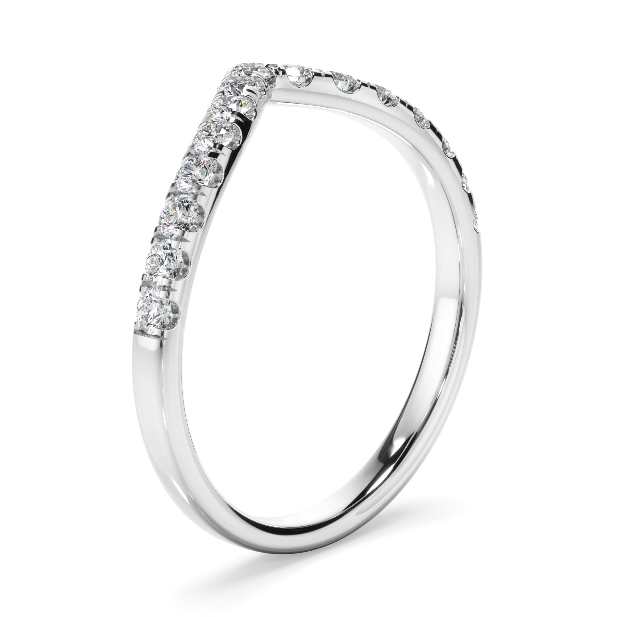 Carolina - Diamond Chevron Wedding Band