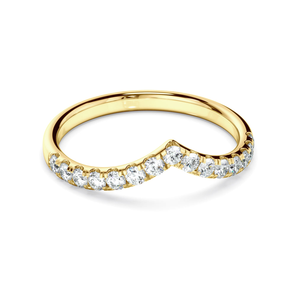 Carolina - Diamond Chevron Wedding Band