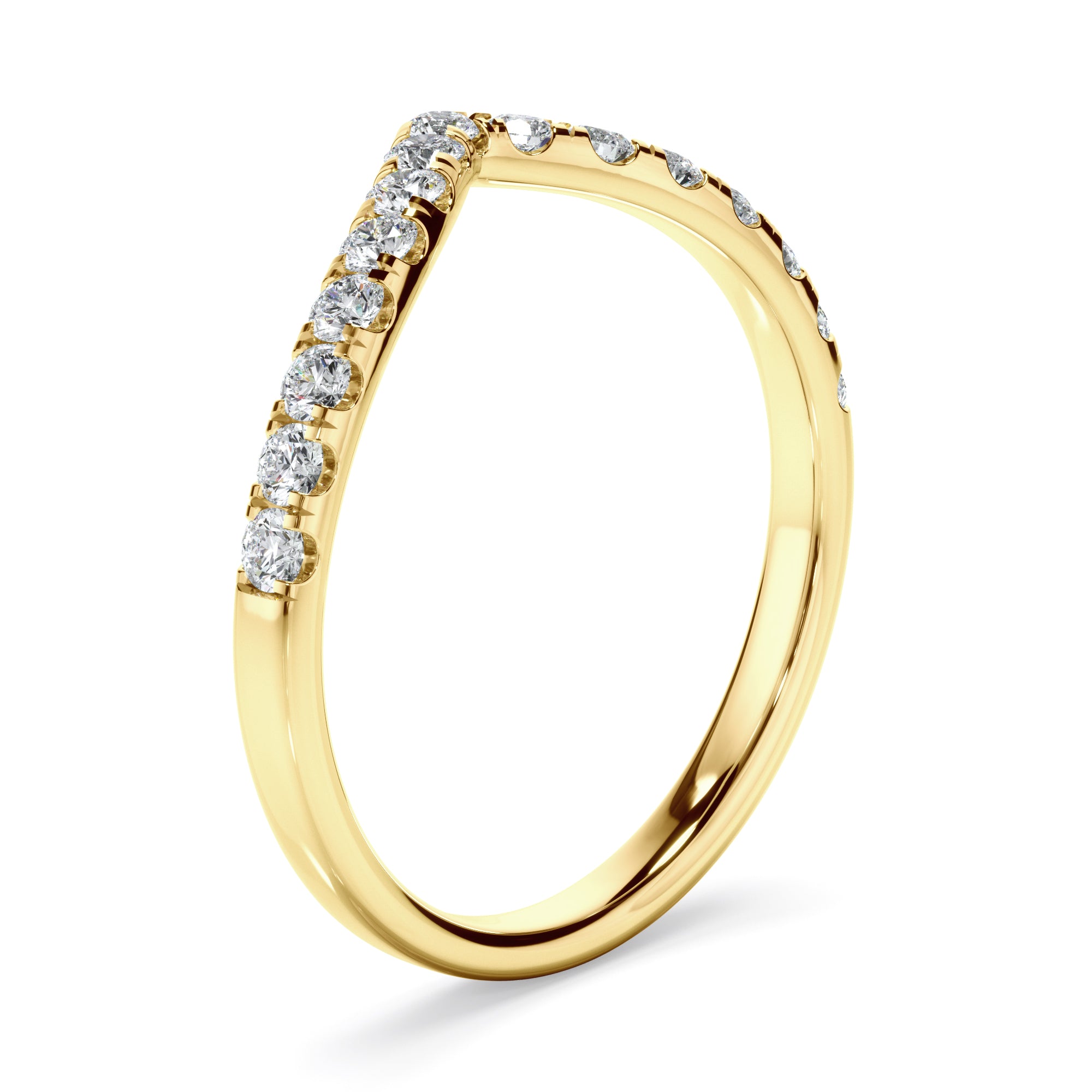 Carolina - Diamond Chevron Wedding Band
