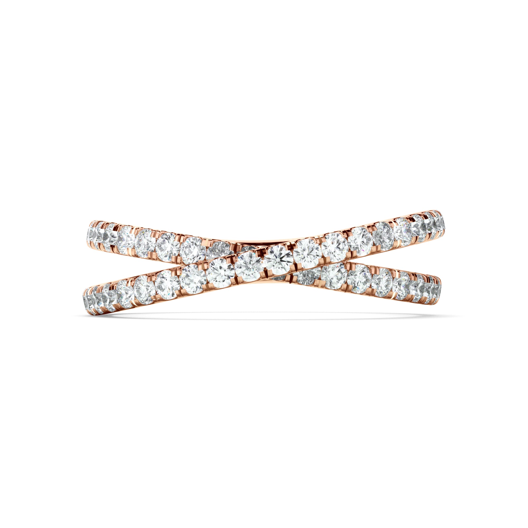 Amara - Diamond Cross Over Wedding Ring