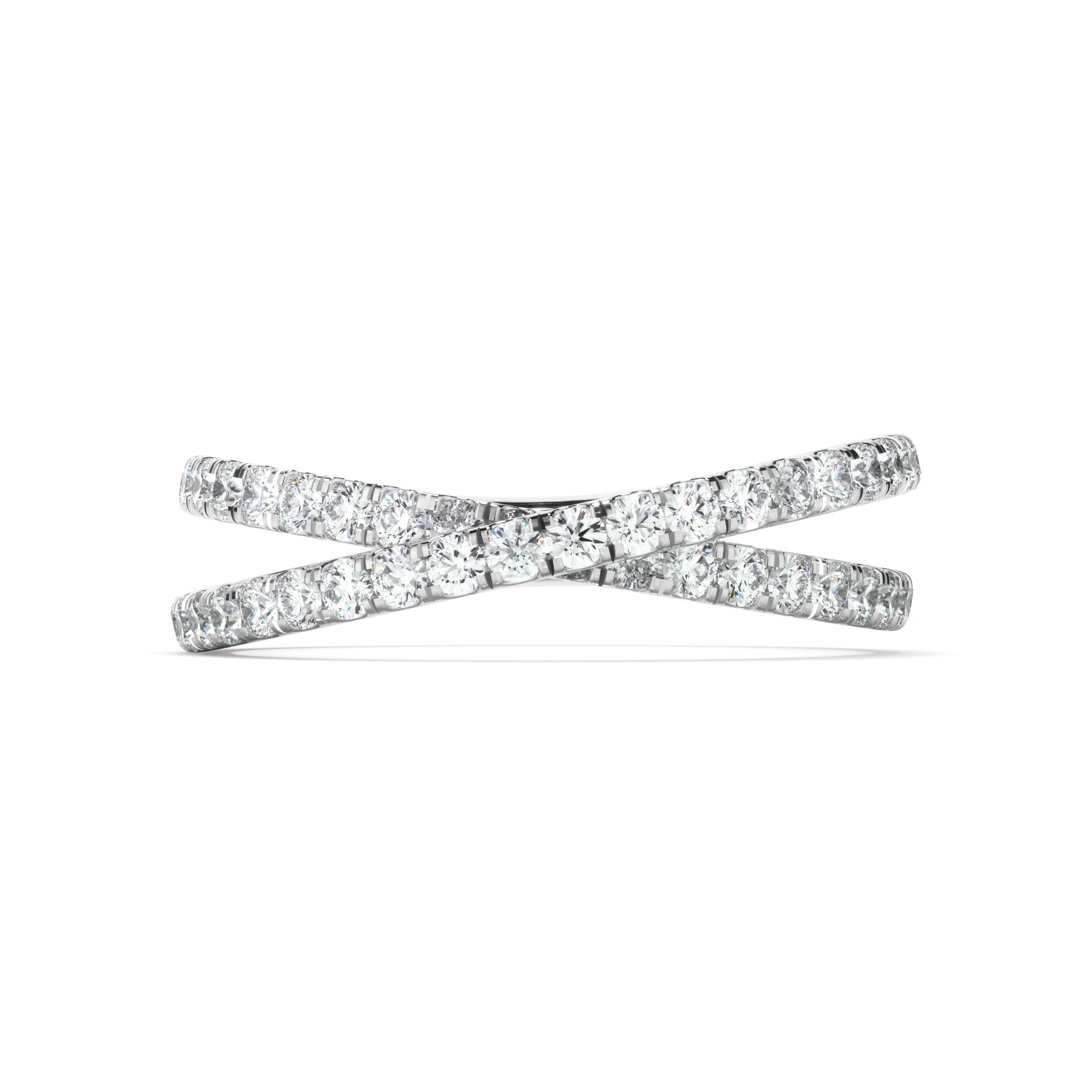 Amara - Diamond Cross Over Wedding Ring