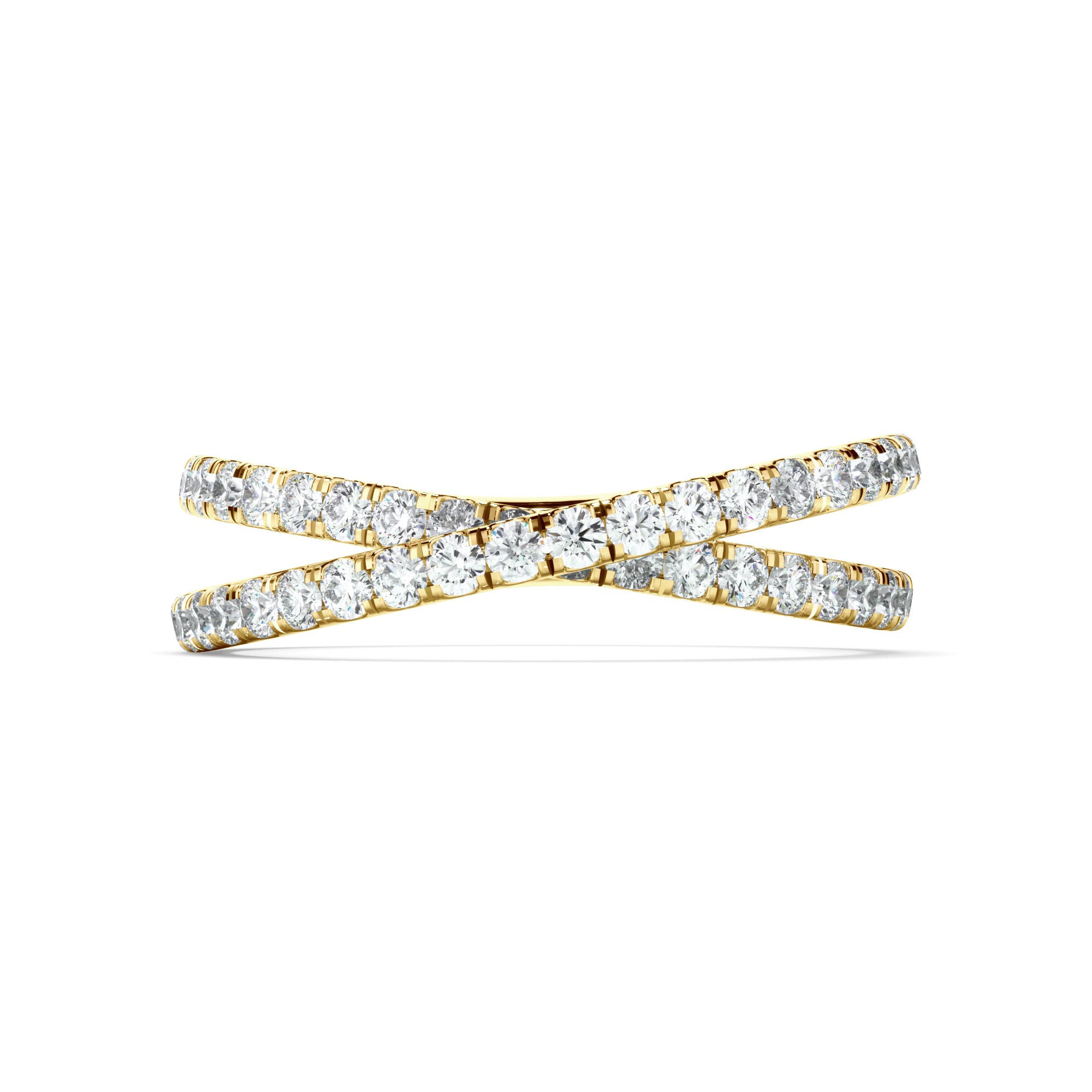 Amara - Diamond Cross Over Wedding Ring