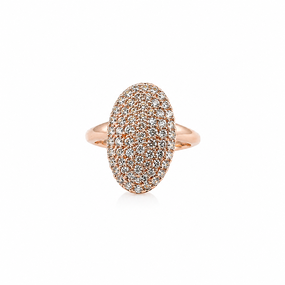 Elise Diamond 9ct Rose Gold Ring (Size P)