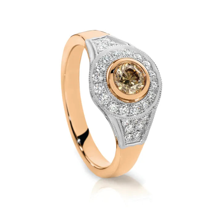 Victorian 9ct Australian Chocolate Diamond Ring