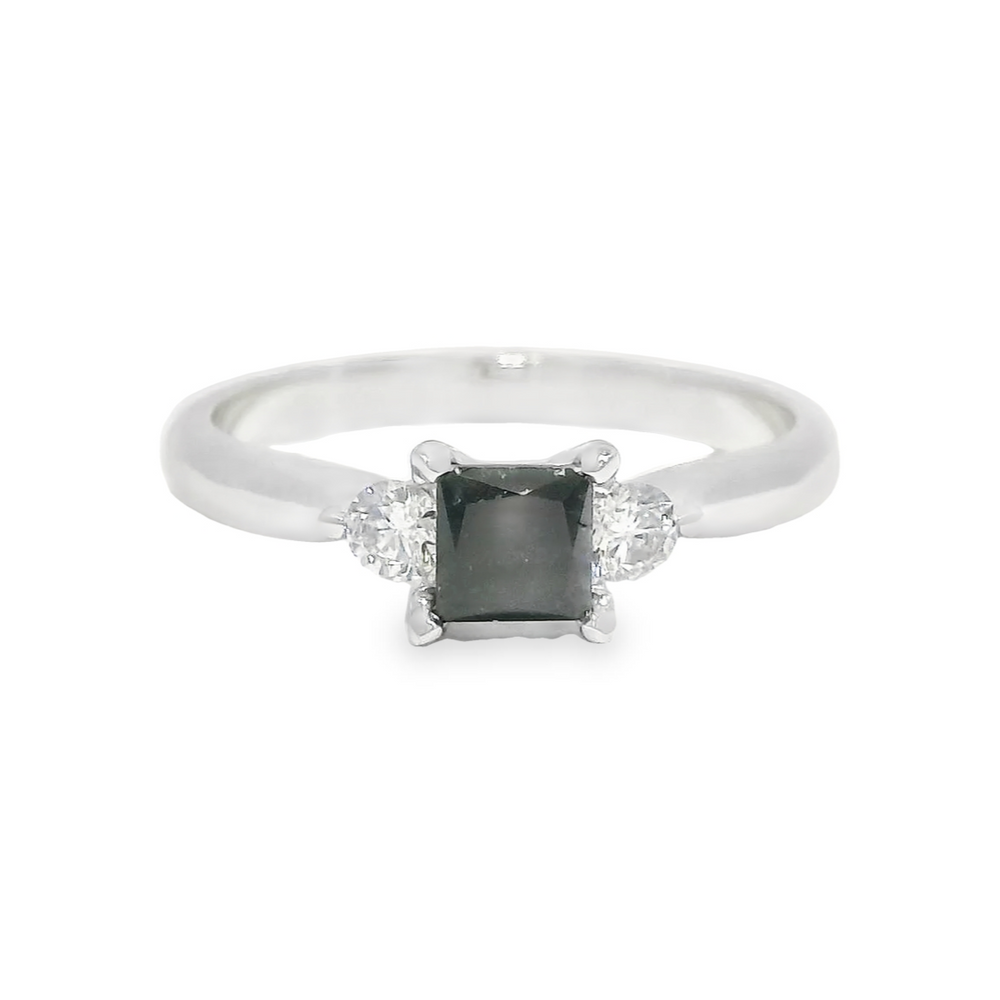 Black Diamond Princess Ring
