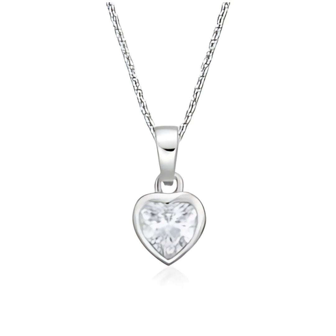 White Heart Necklace