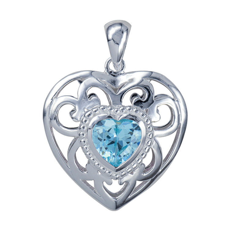 Blue Heart Pendant