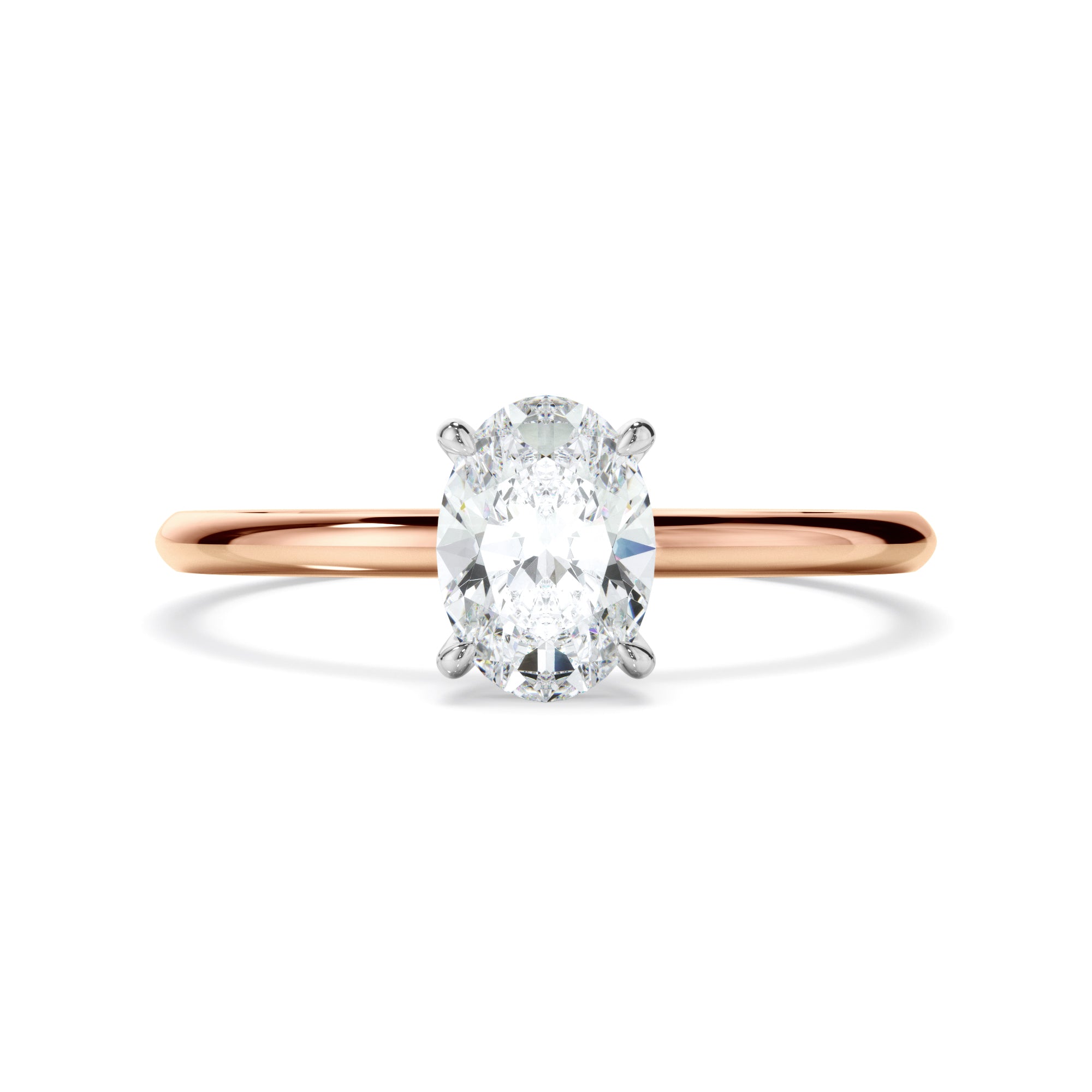 Vespera - Oval Cut Diamond Solitaire Engagement Ring