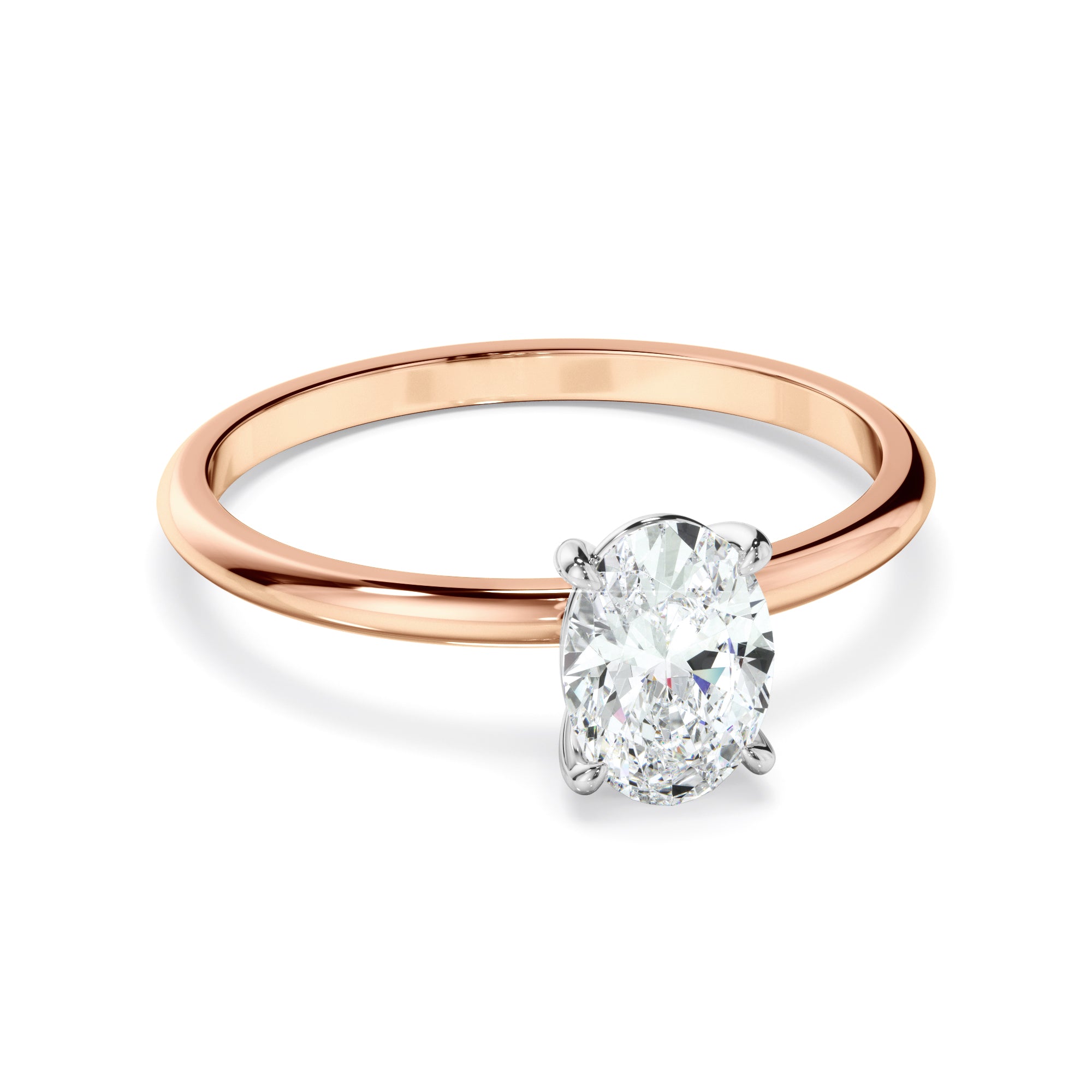 Vespera - Oval Cut Diamond Solitaire Engagement Ring