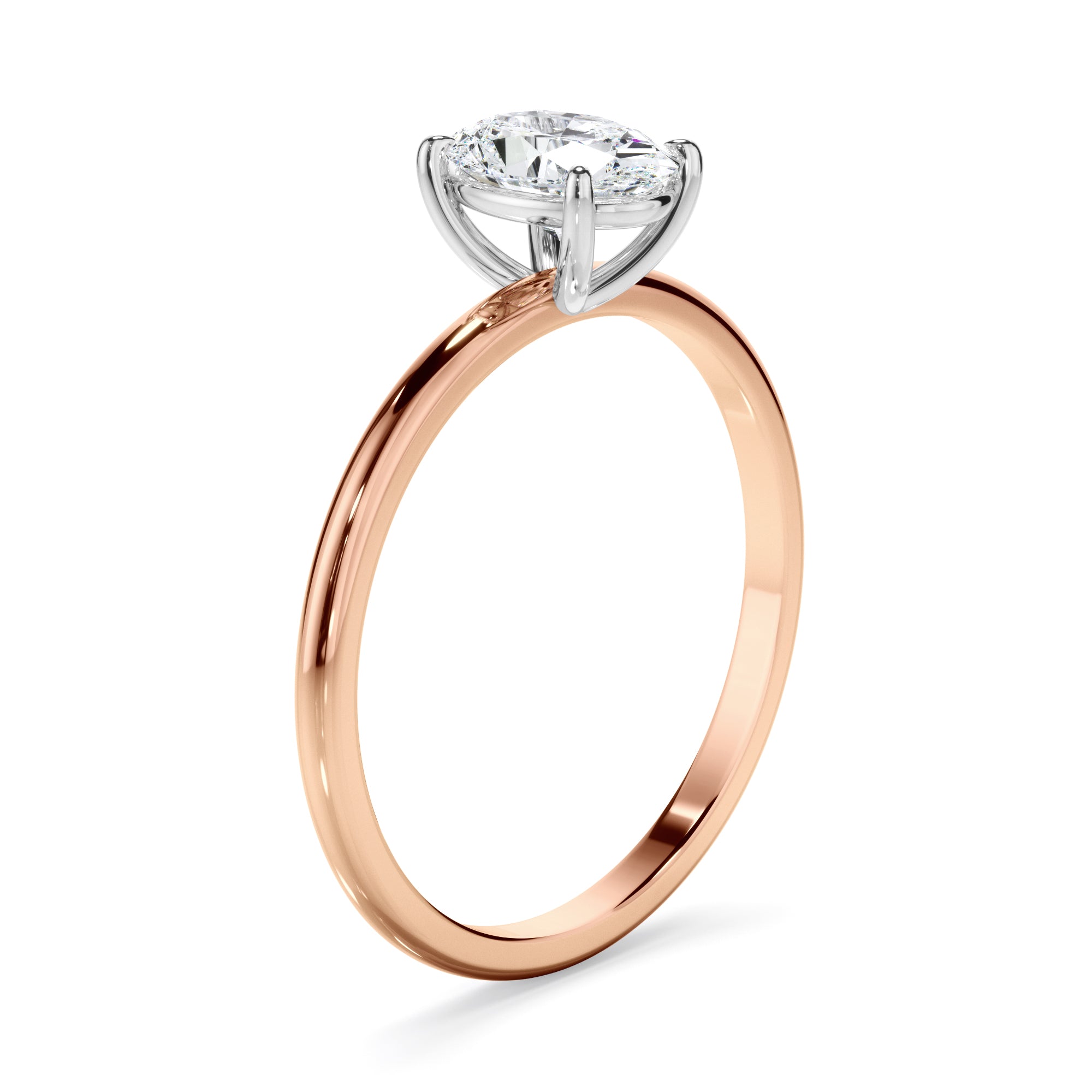 Vespera - Oval Cut Diamond Solitaire Engagement Ring