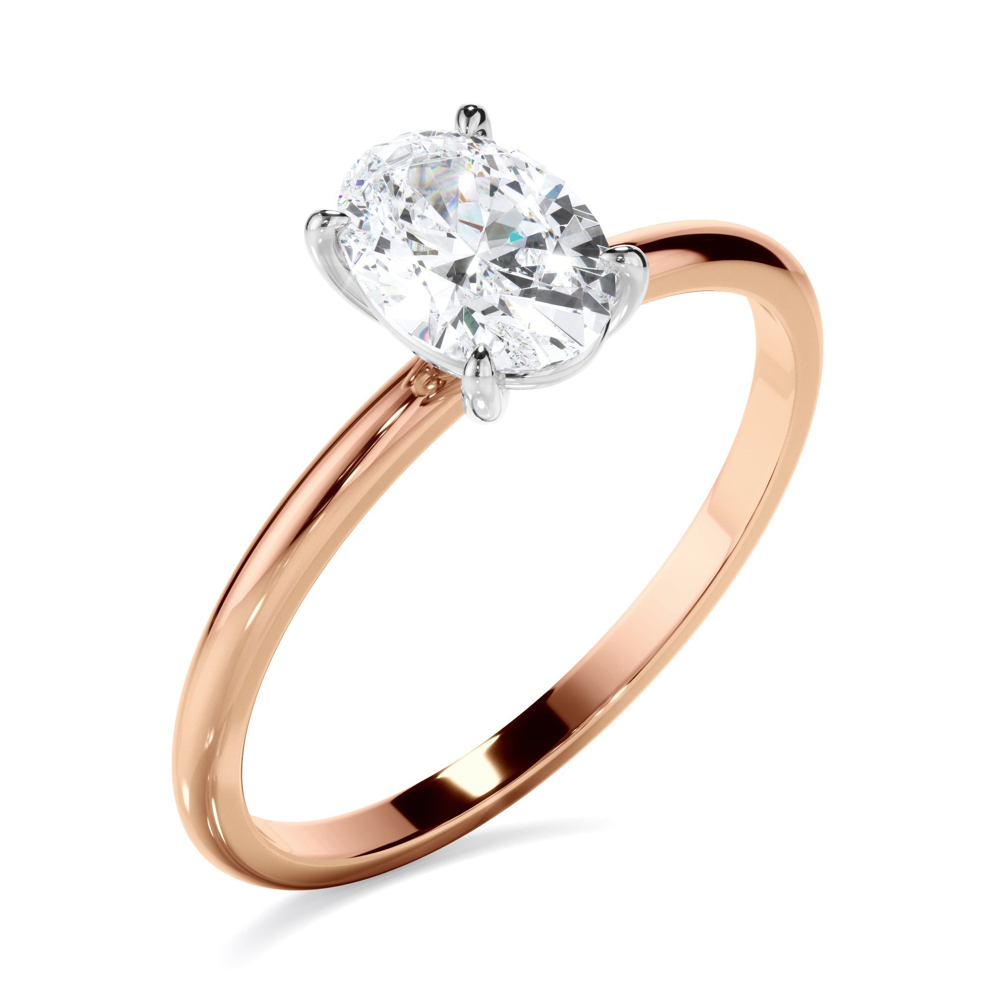 Vespera - Oval Cut Diamond Solitaire Engagement Ring