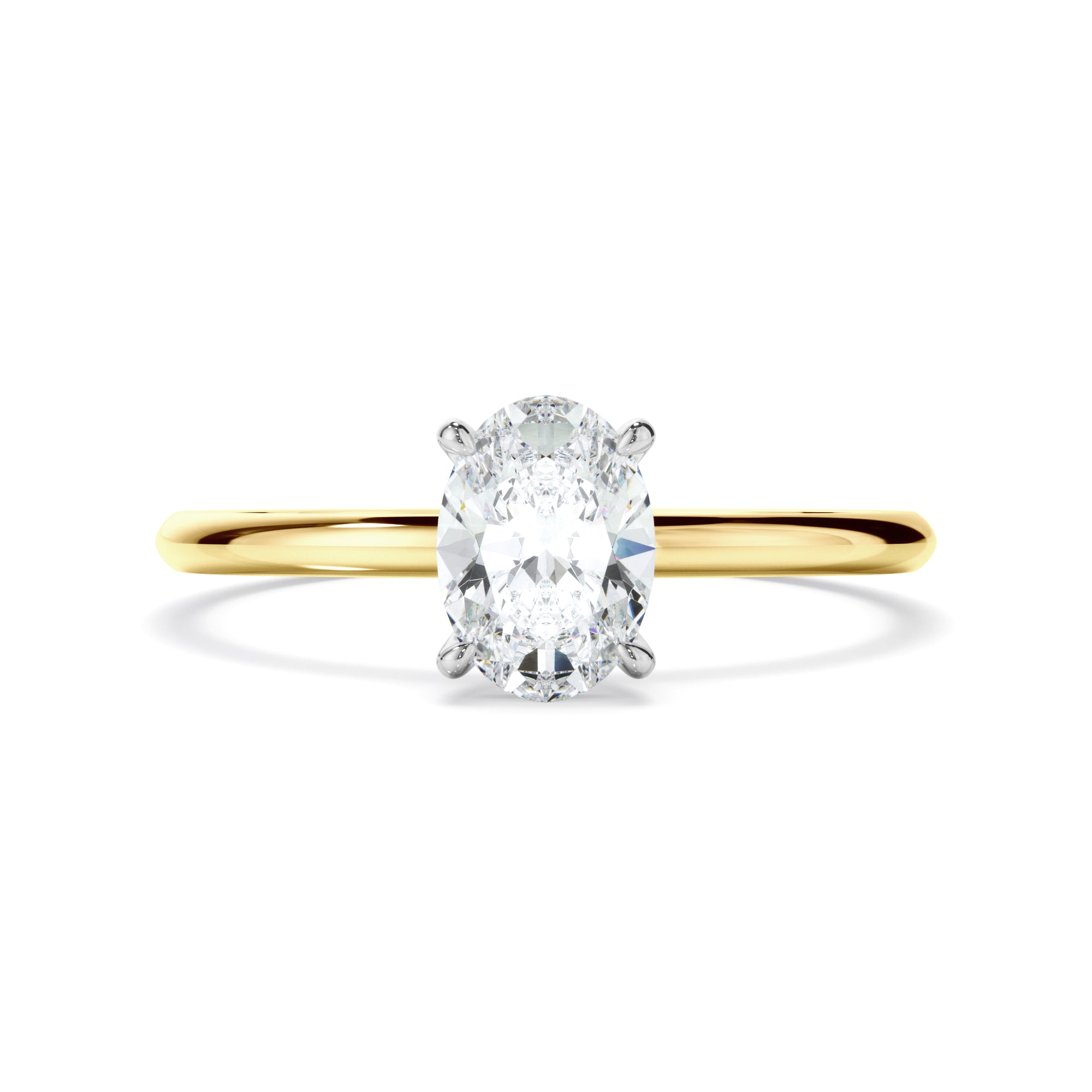 Vespera - Oval Cut Diamond Solitaire Engagement Ring