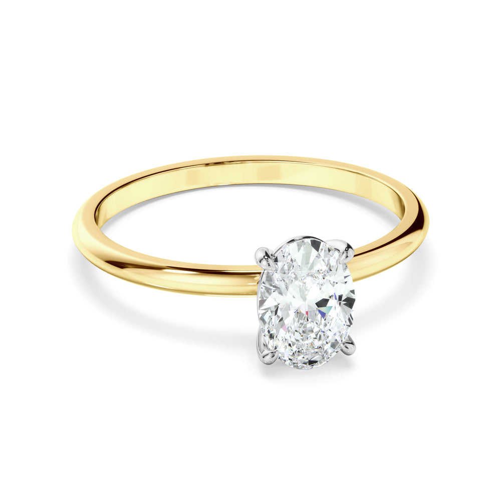 Vespera - Oval Cut Diamond Solitaire Engagement Ring