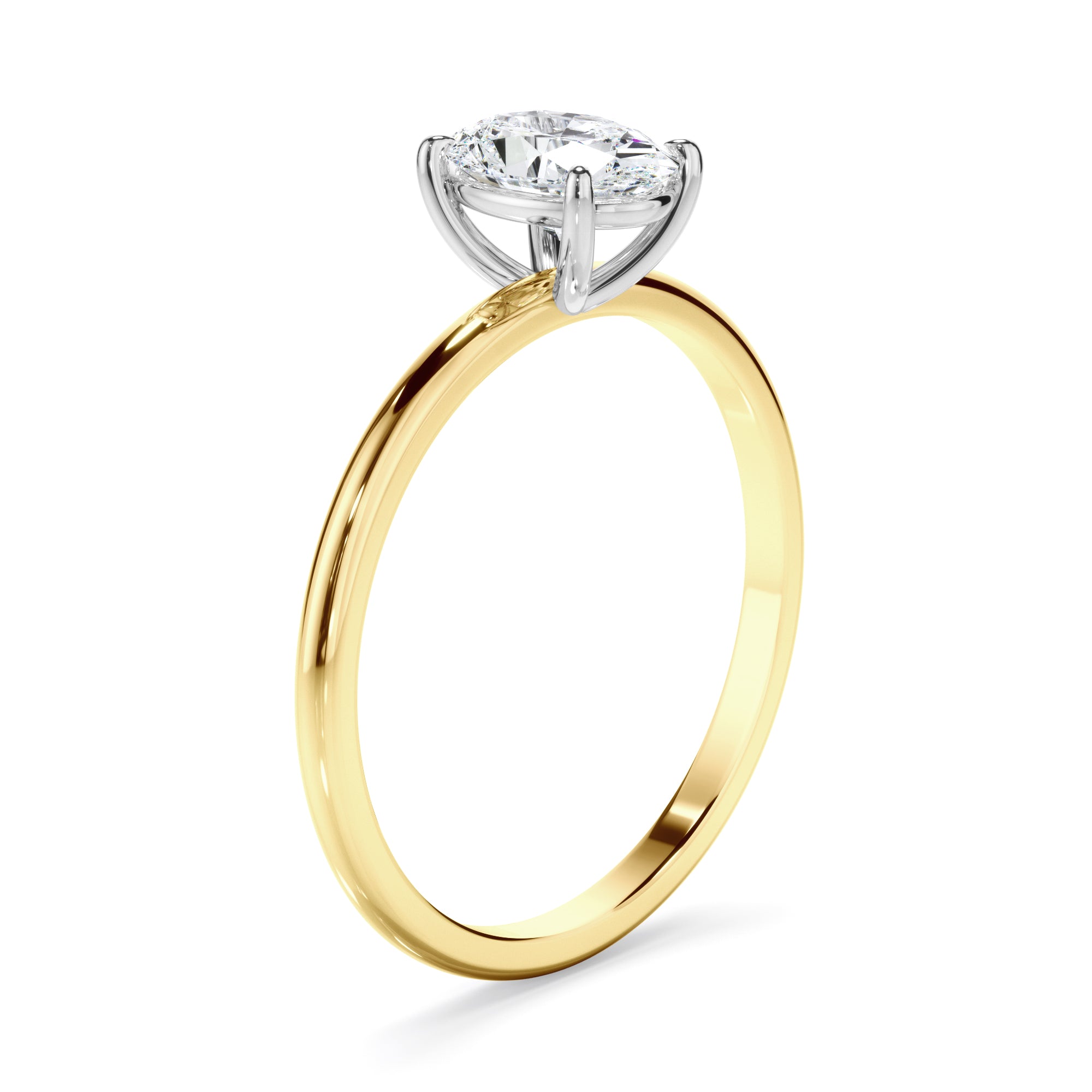 Vespera - Oval Cut Diamond Solitaire Engagement Ring