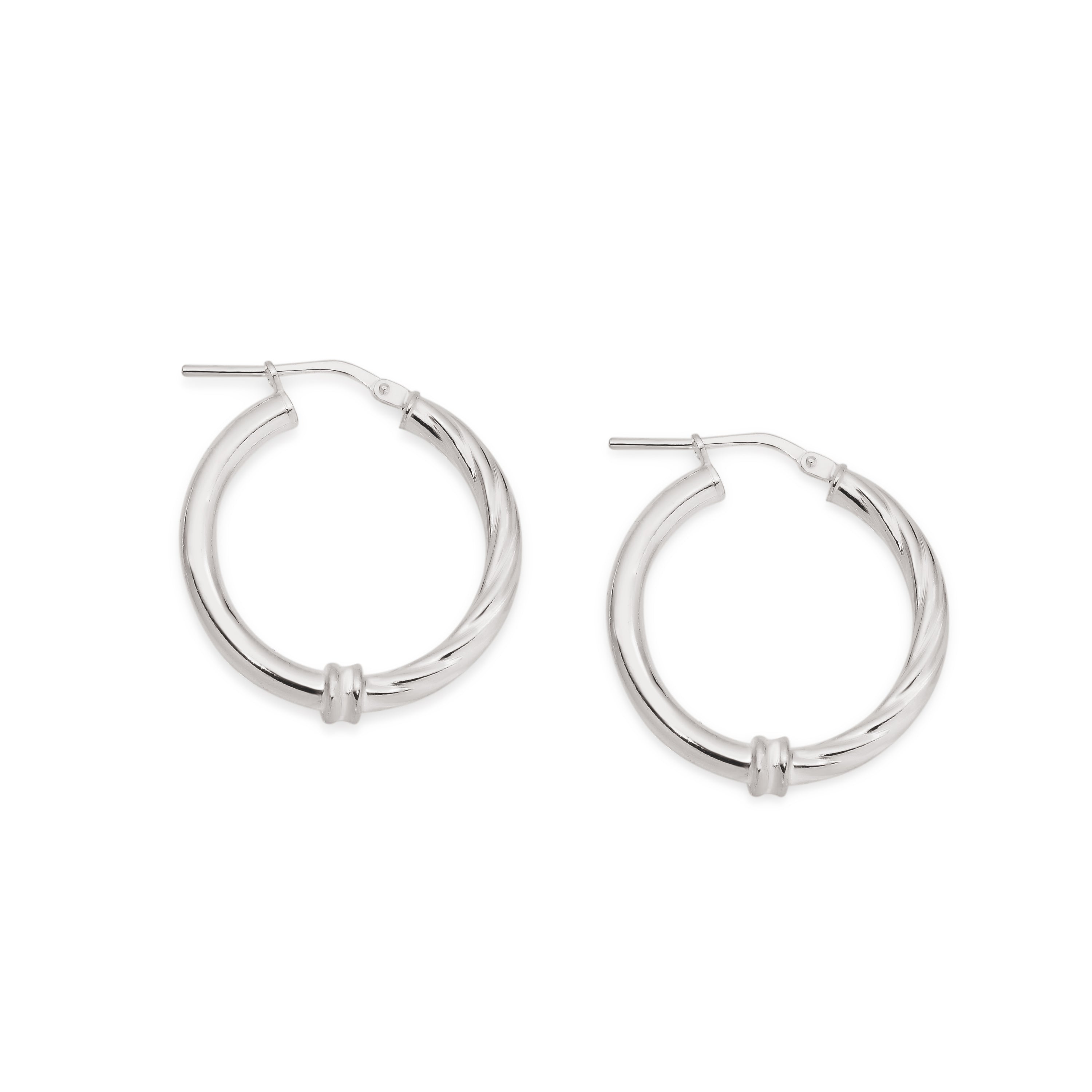 Elm Twist Hoops 20mm