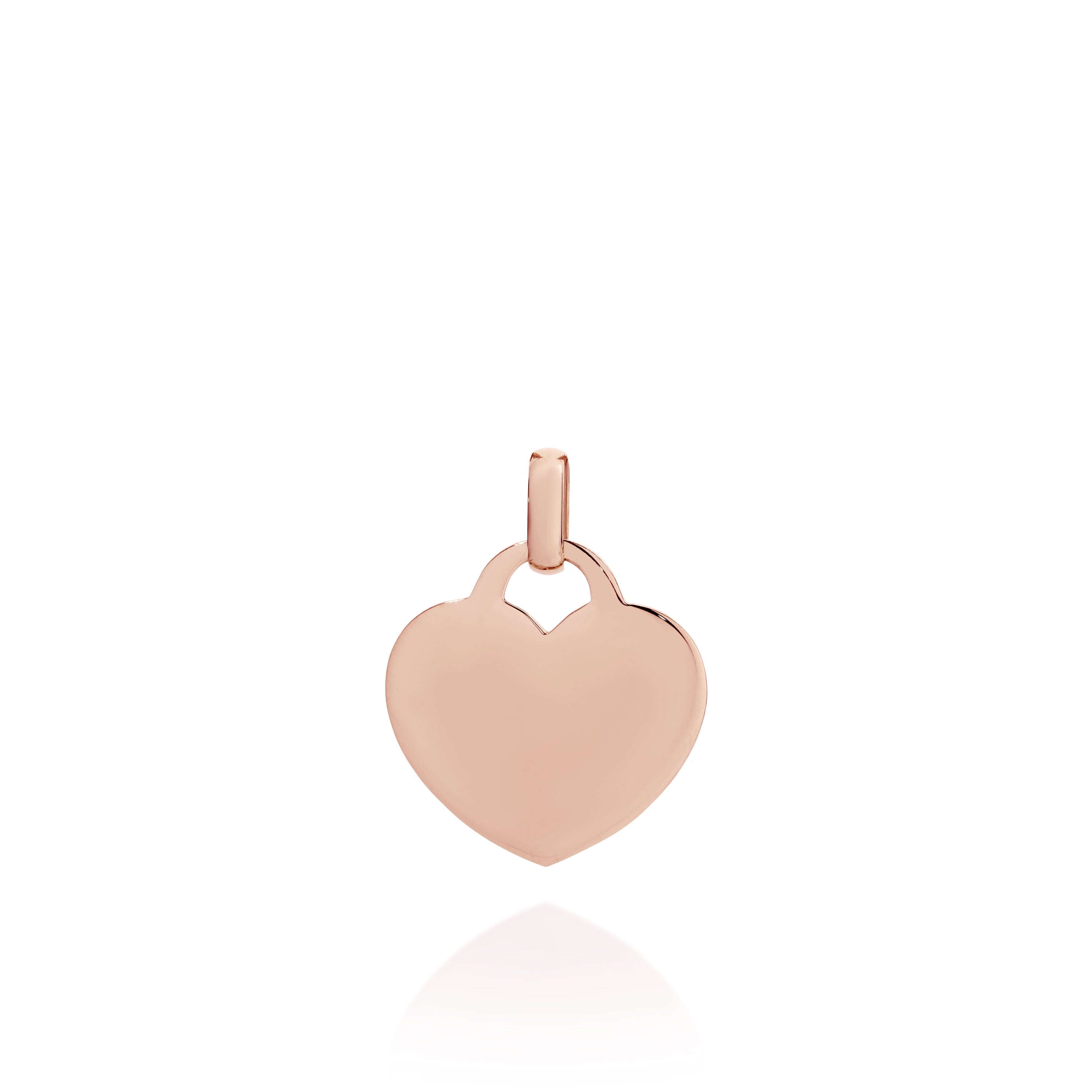 Engravable Heart Pendant (Rose)