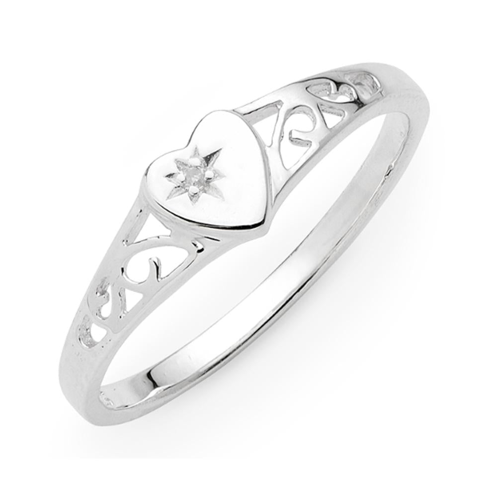 Sterling Silver Diamond Ring