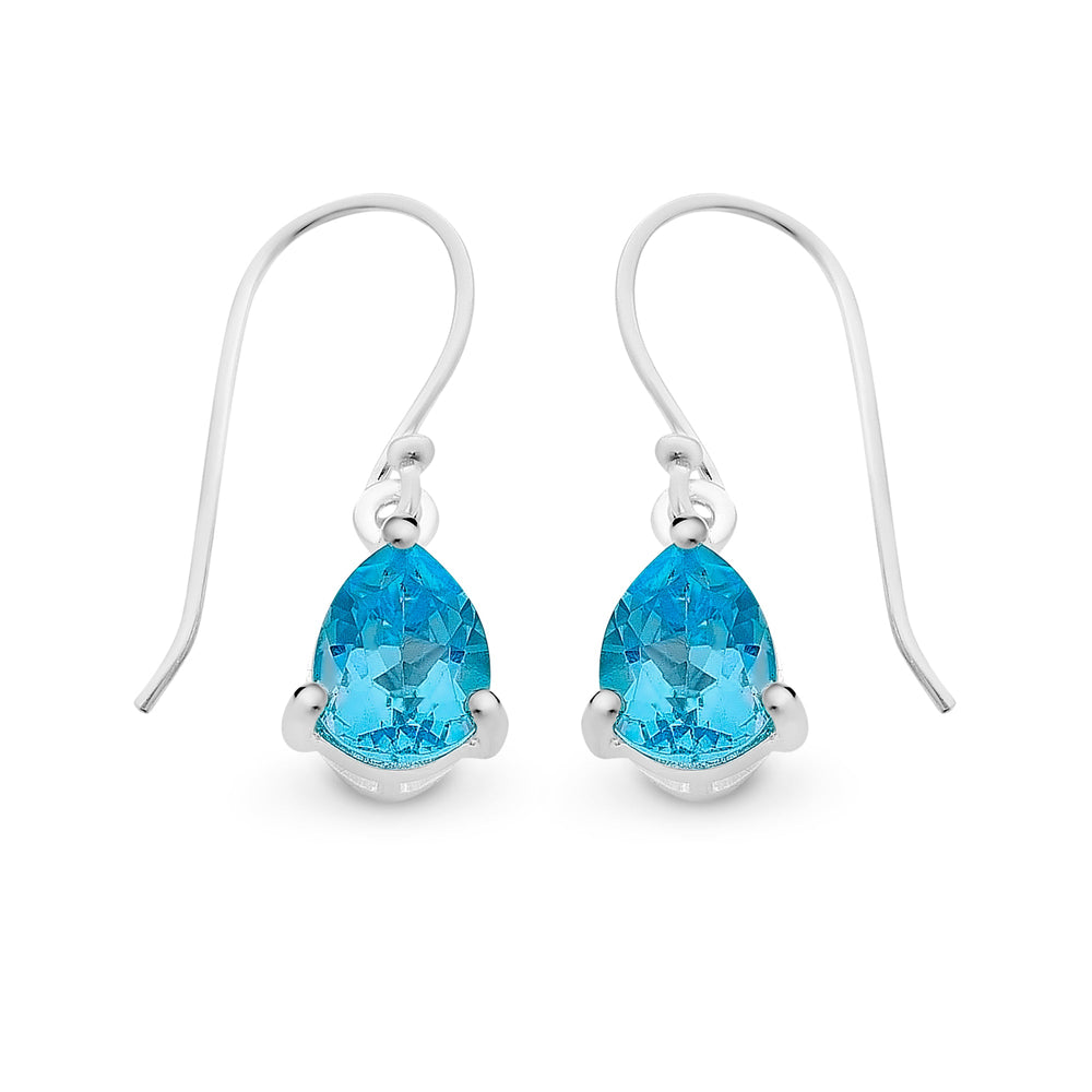 Mariana Drop Earrings (Blue Topaz)