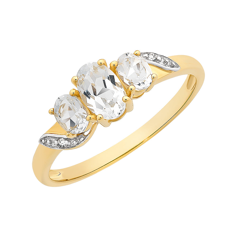 Ophelia Ring (White Topaz)