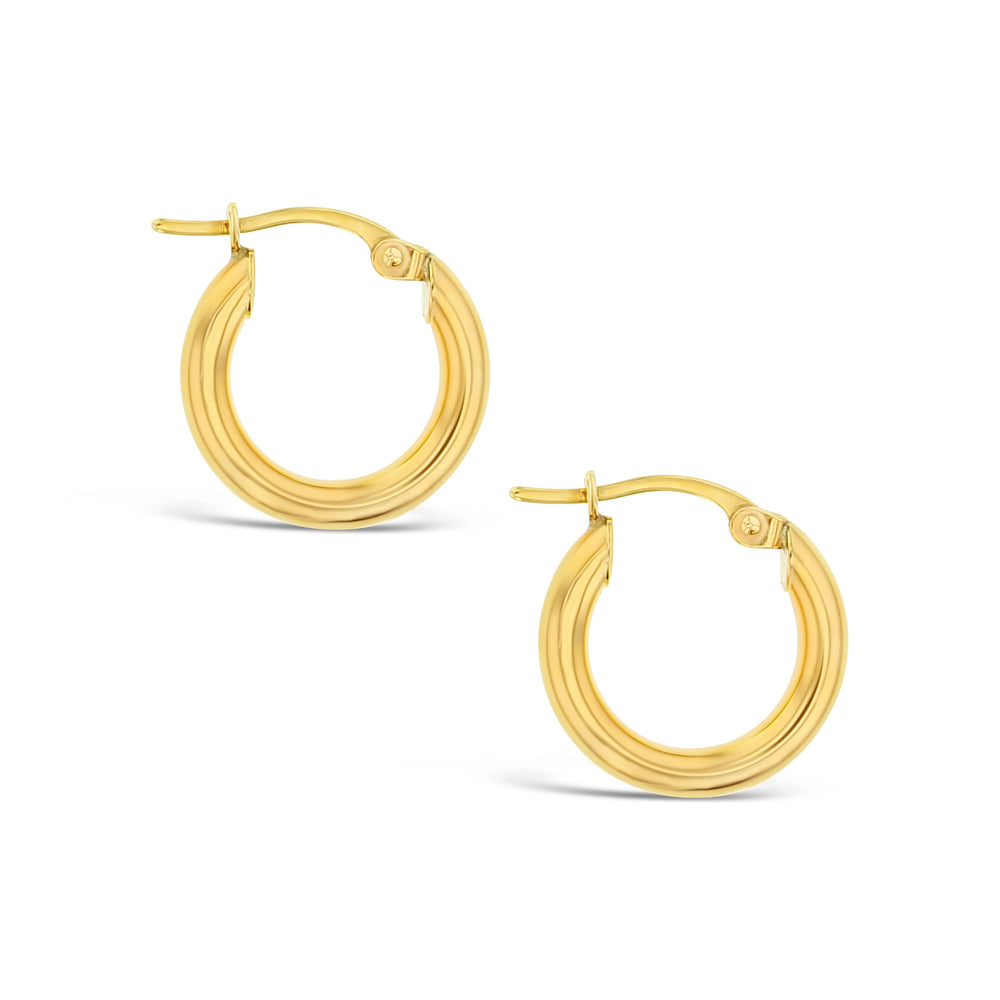 9ct Gold Hoop Earrings 10mm