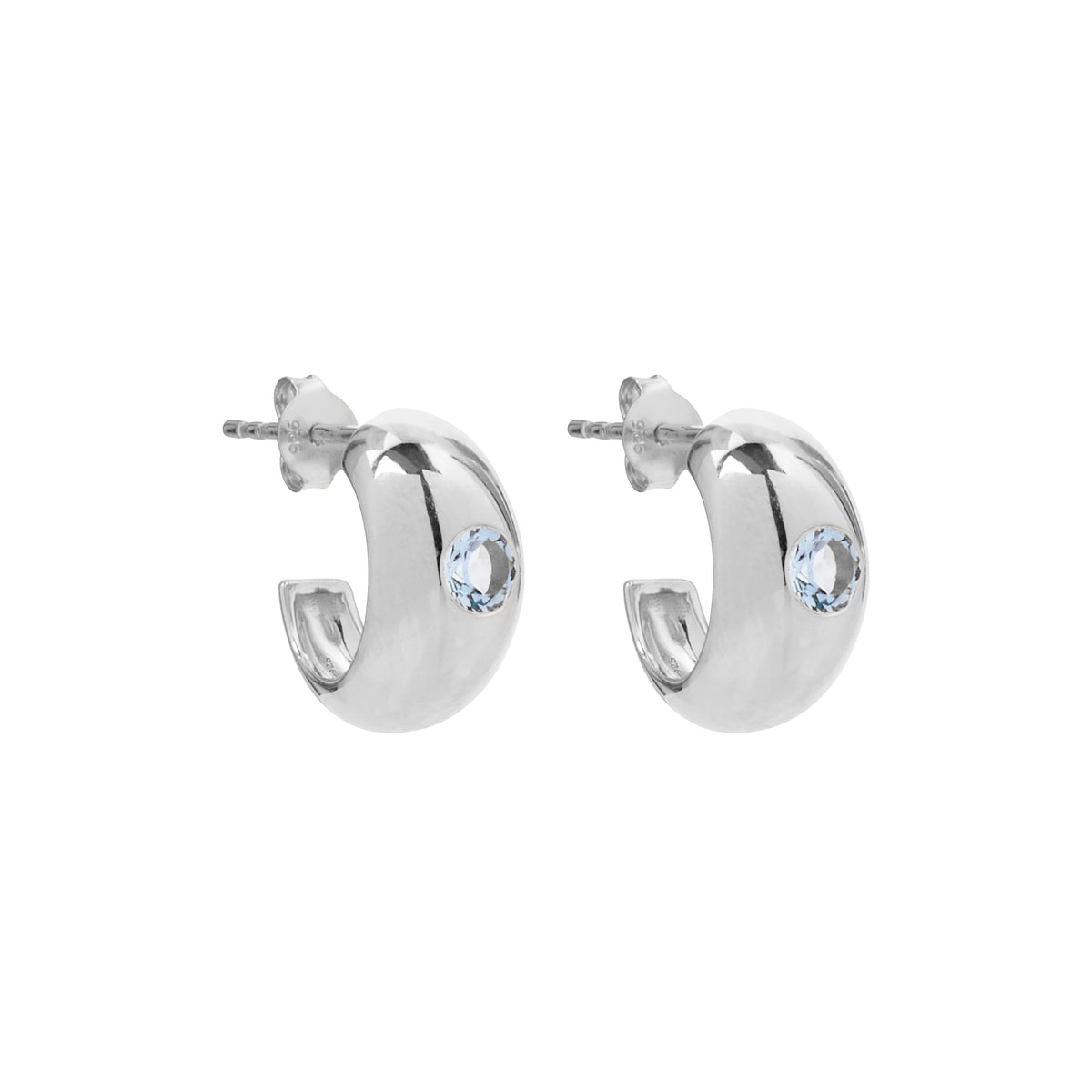 Najo Cosmic Blue Topaz Stud Earring