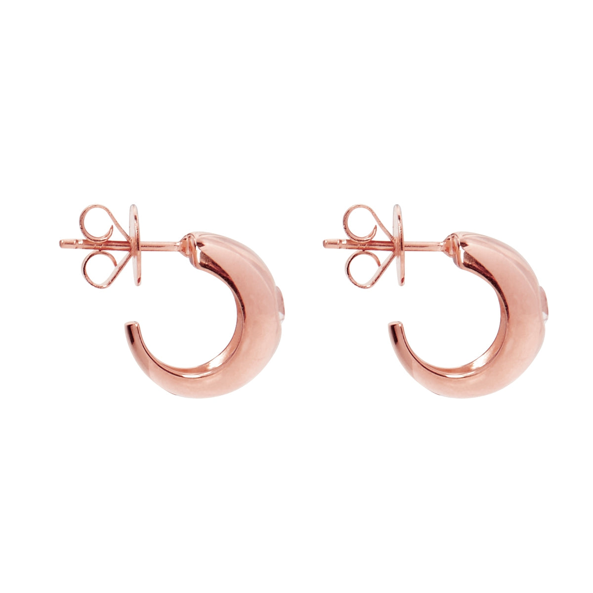 Najo Cosmic Rose Gold White Topaz Stud Earring